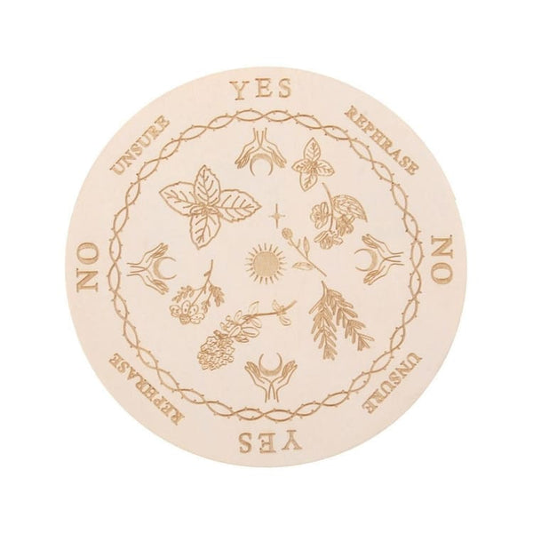 Planche pendule en bois - Florale