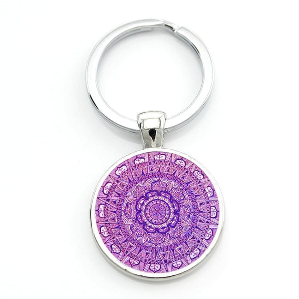 Porte-clés Mandala - Violet - Décorations