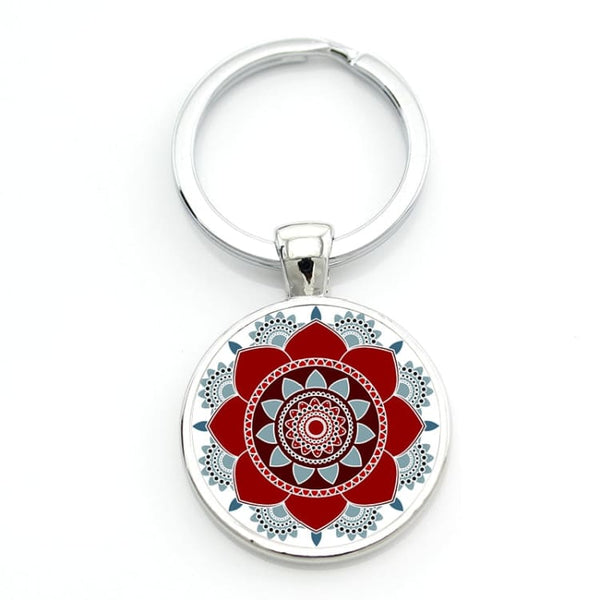 Porte-clés Mandala - Bordeaux - Décorations