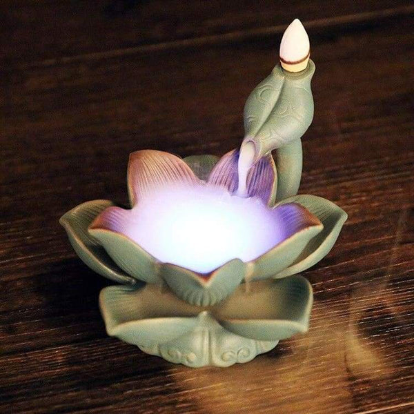 Porte encens lumineux ’ La beauté du Lotus ’