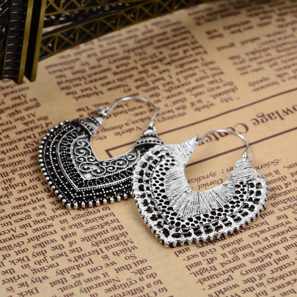 Les Poulettes Bijoux Orecchini A Chiodo In Argento 925 Con Perline Striate E Arabeschi, Regalo In Cofanetto