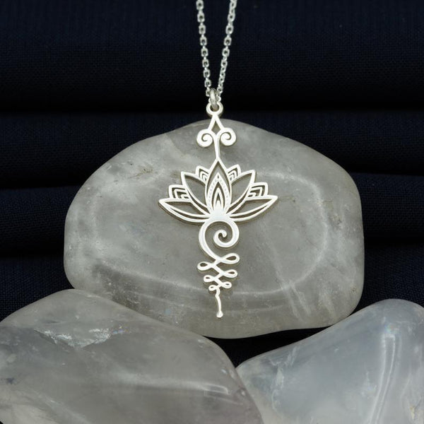 Flyow Collana Chakra Fiore Di Loto, Argento Sterling 925 E Zirconi Colorati, Ipoallergenica, Ciondolo 4,22g, Regalo In Confezione Speciale