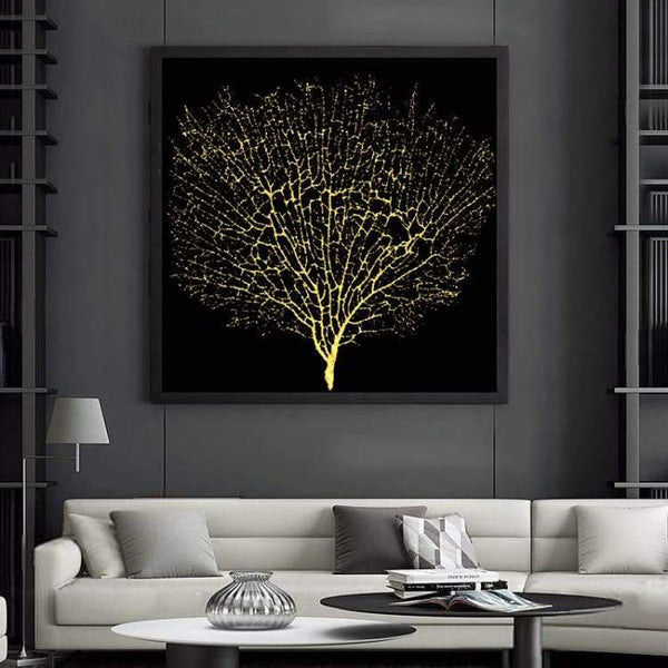 Tableau zen ’ l’arbre de vie doré ’